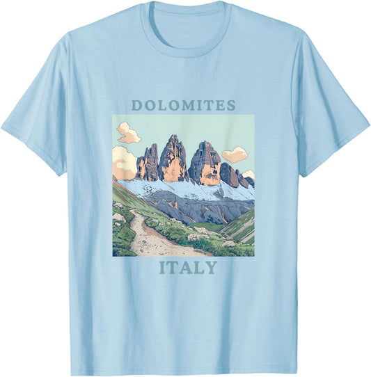 Dolomites, Italy T-Shirt - T-Shirt | Light Blue