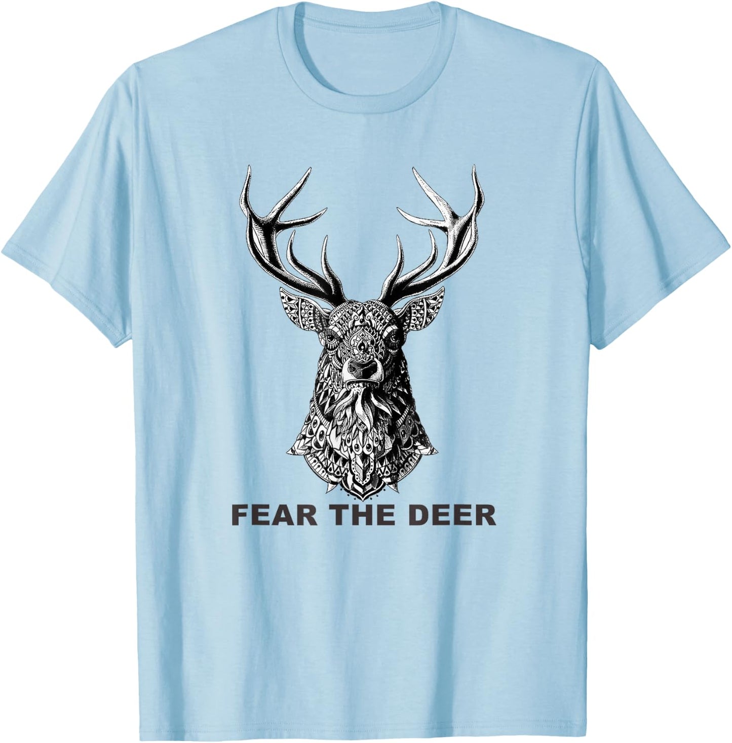 Fear The Deer Basketball T-Shirt - T-Shirt | Light Blue