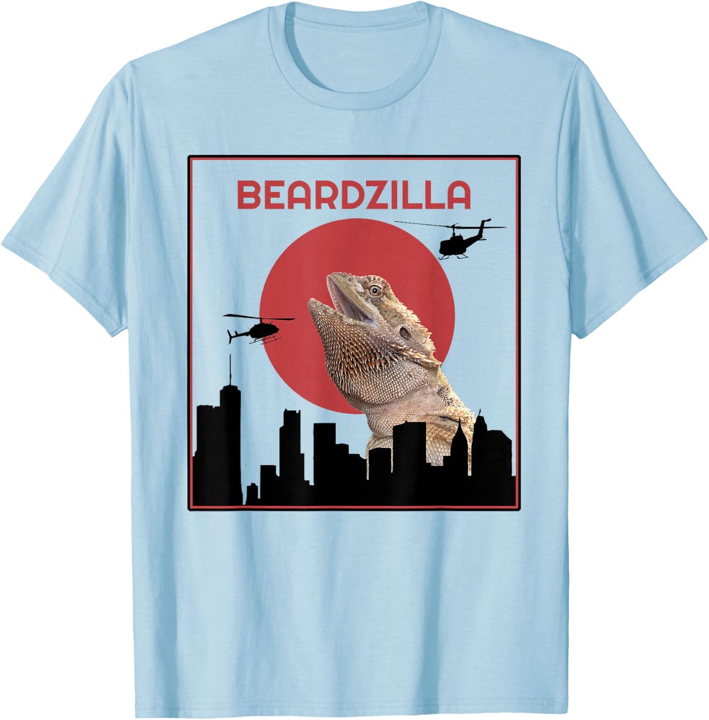 Beardzilla Bearded Dragon Funny T-Shirt - T-Shirt | Light Blue