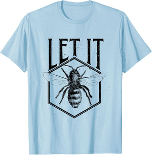 Let It Bee Beekeeper Funny Gift Hive Owner Dad T-Shirt - T-Shirt | Light Blue