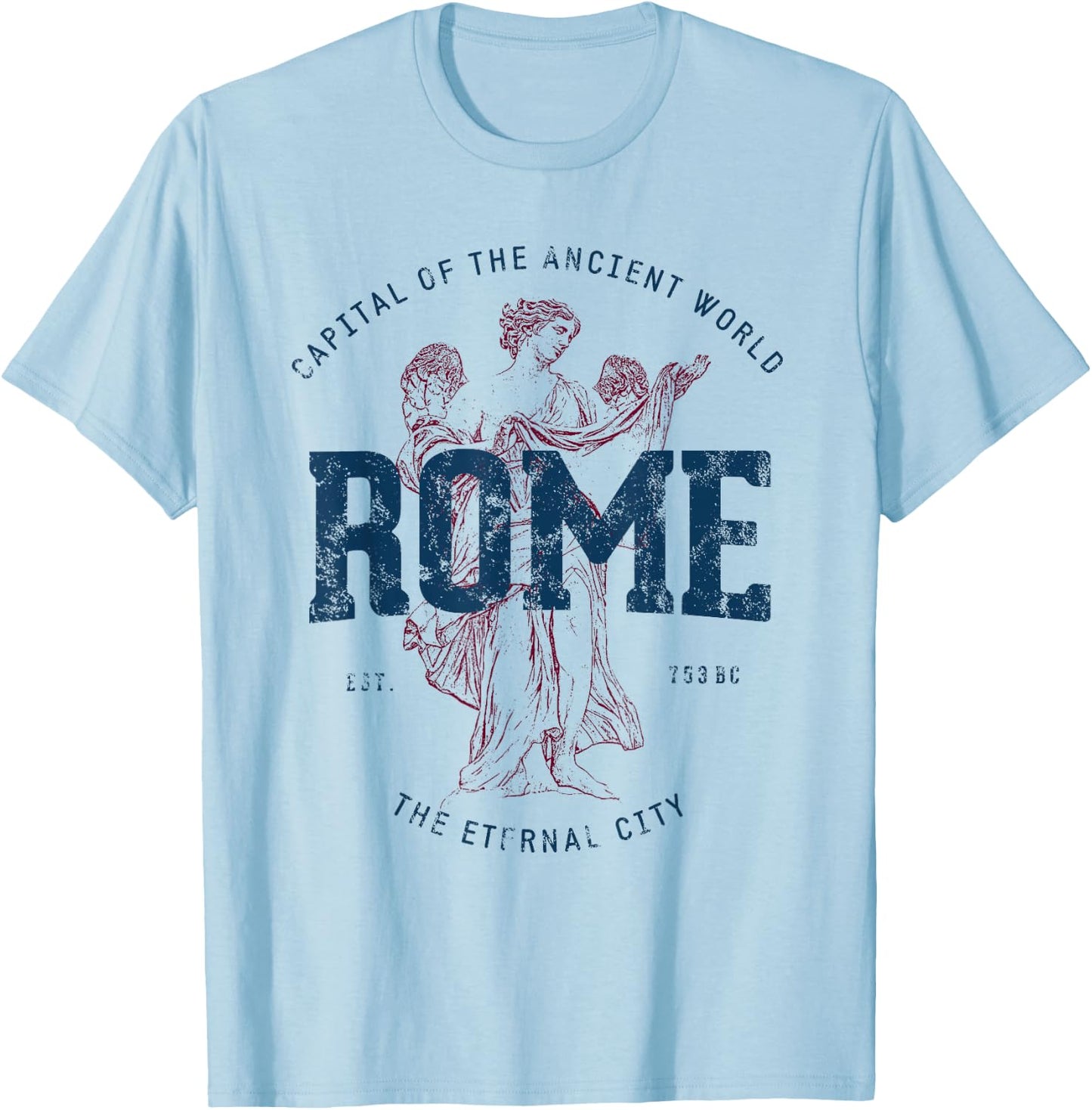 Vintage Italy Rome Retro T-Shirt - T-Shirt | Light Blue