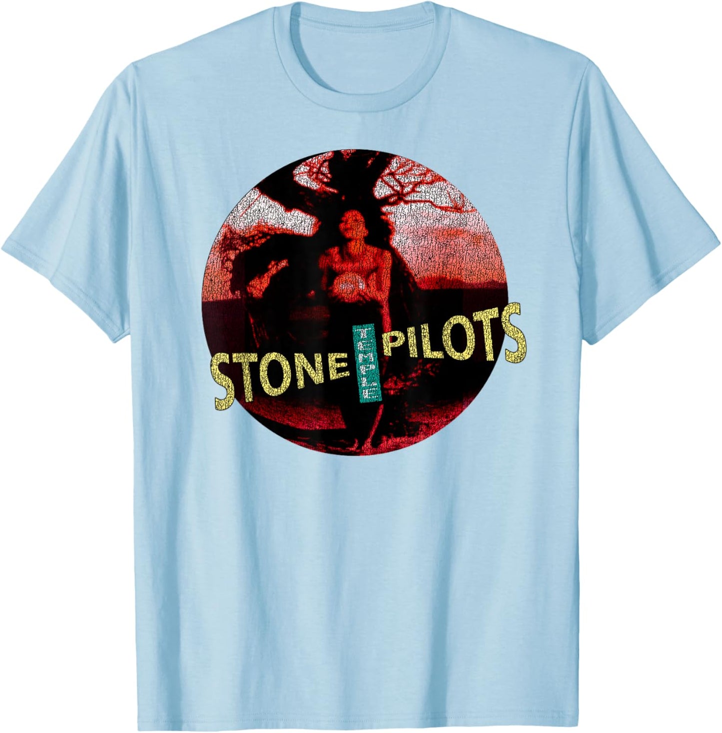 Stone Temple Pilots – Core Circle on Silver T-Shirt - T-Shirt | Light Blue