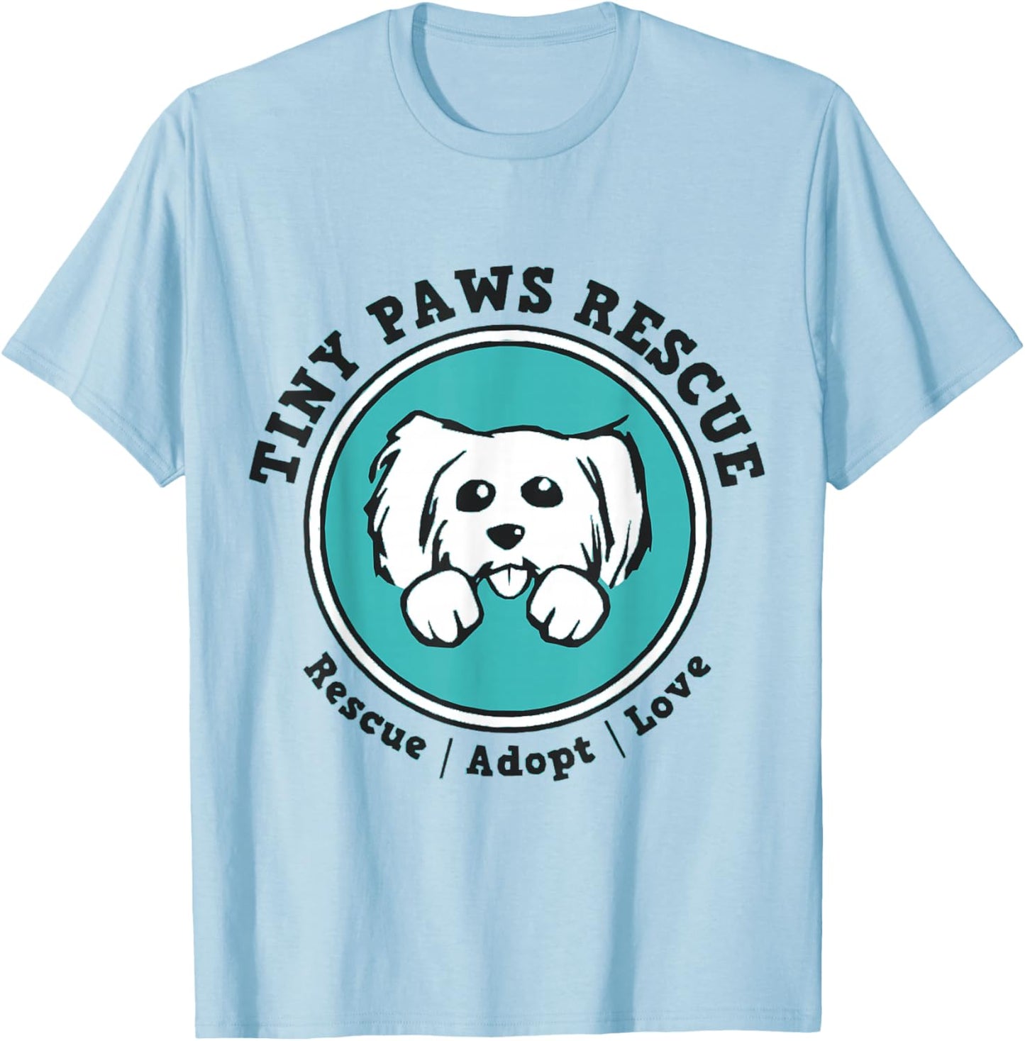 Tiny paws dog logo T-Shirt - T-Shirt | Light Blue
