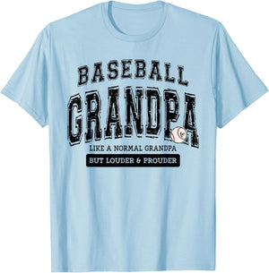 Baseball Grandpa Baseball Father's Day Loud Proud Family T-Shirt - T-Shirt | Light Blue