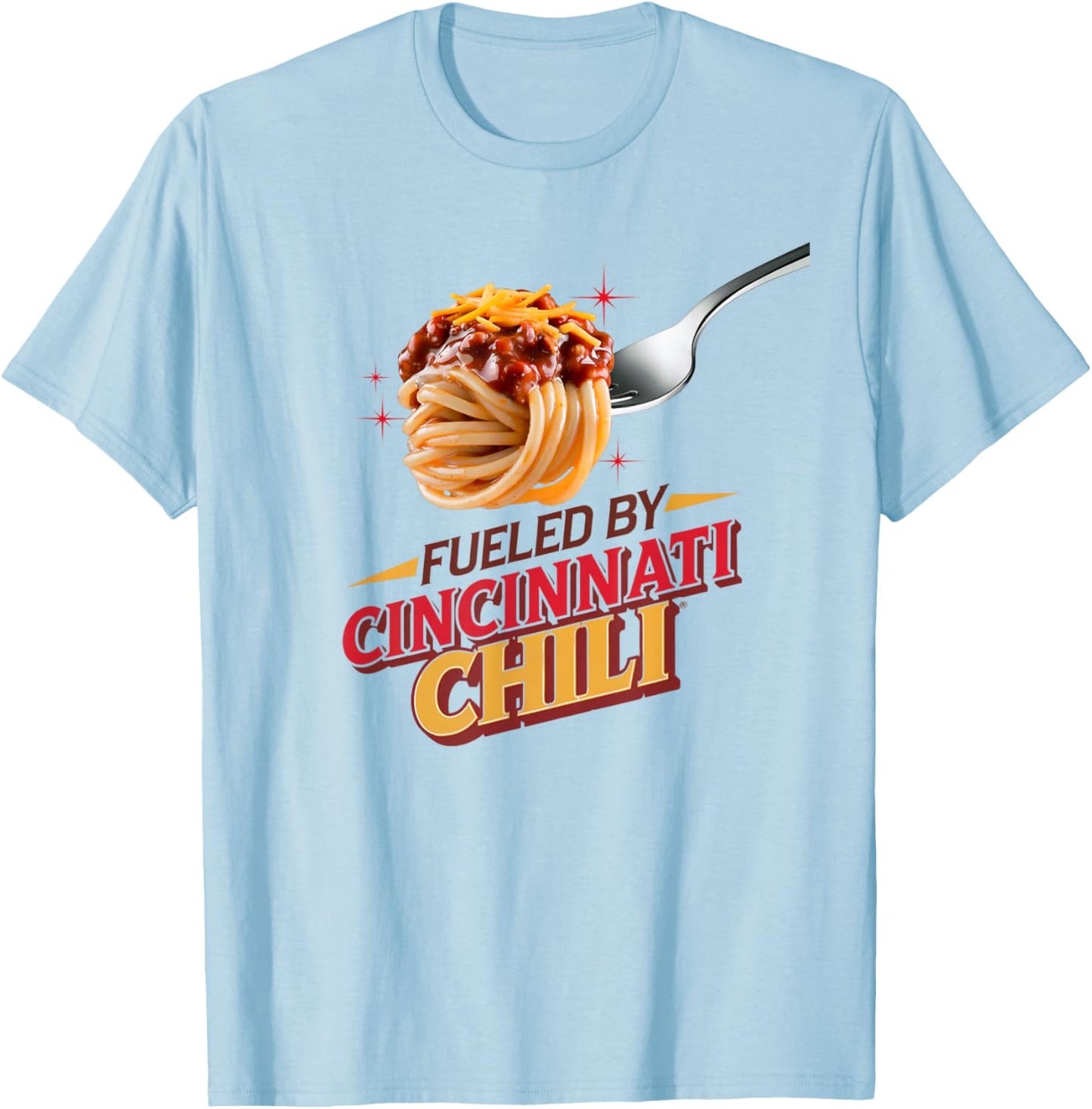 Cincinnati Chili - Iconic Ohio Comfort Food Design T-Shirt - T-Shirt | Light Blue