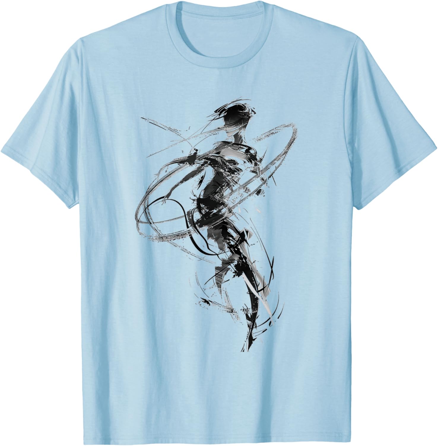 Women Abstract Artist Drawing Human Art Women , white, S T-Shirt - T-Shirt | Light Blue