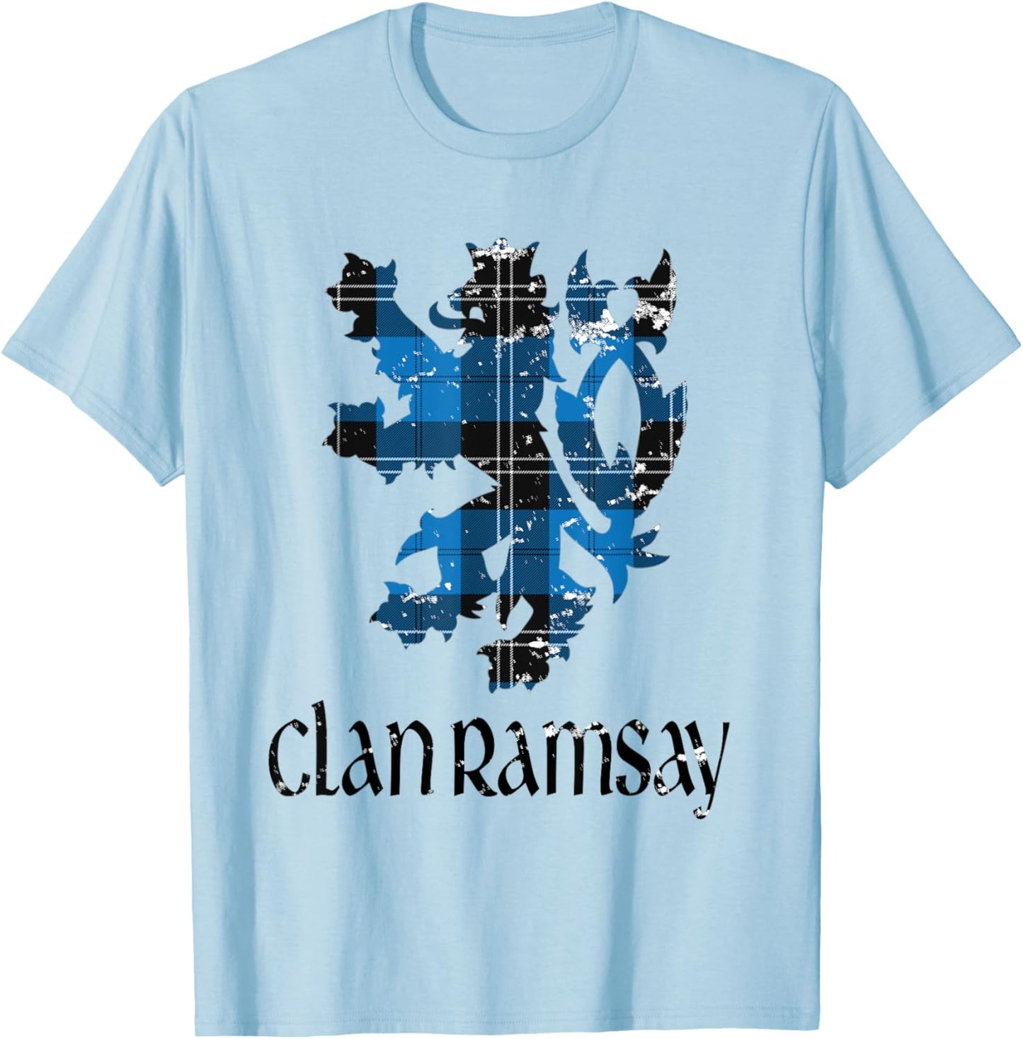 Clan Ramsay Tartan Scottish Family Name Scotland Pride T-Shirt - T-Shirt | Light Blue