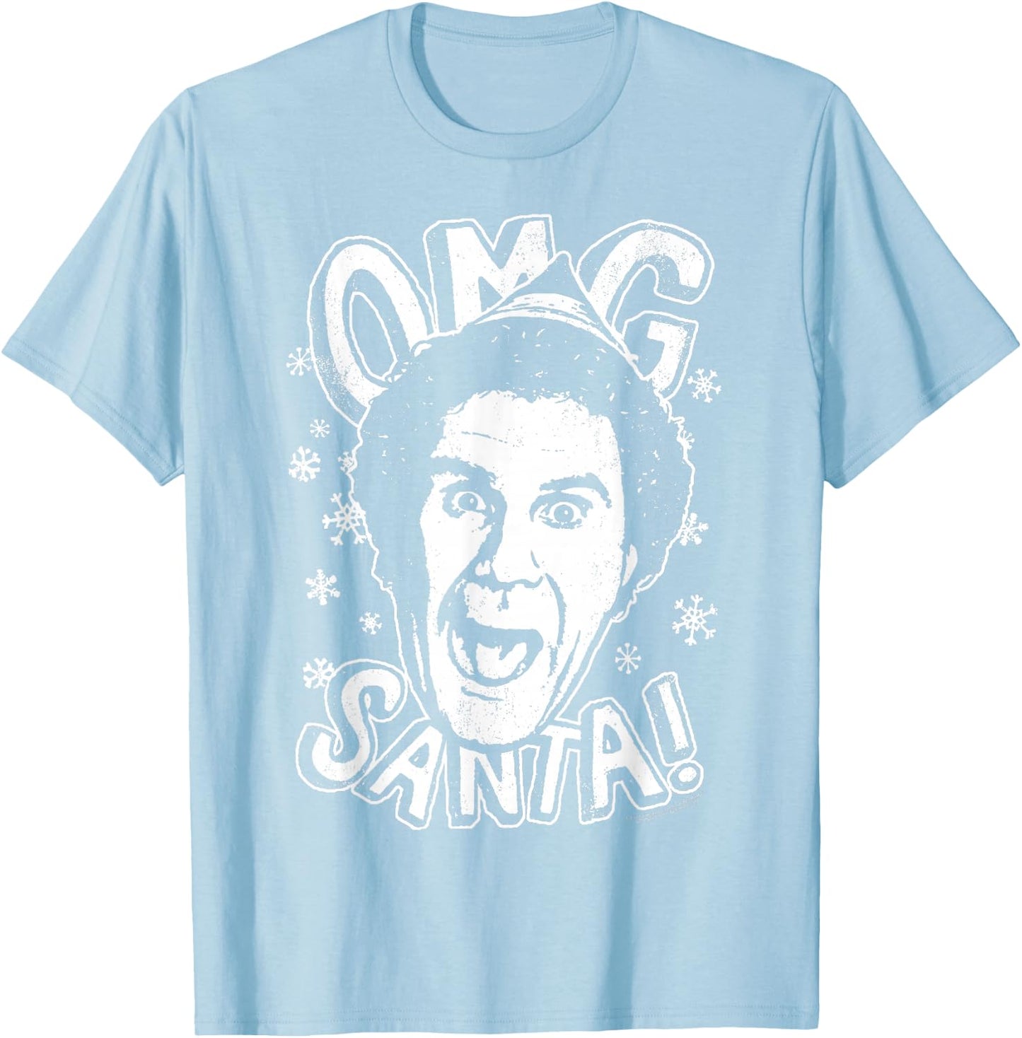 Elf OMG Santa T-Shirt - T-Shirt | Light Blue