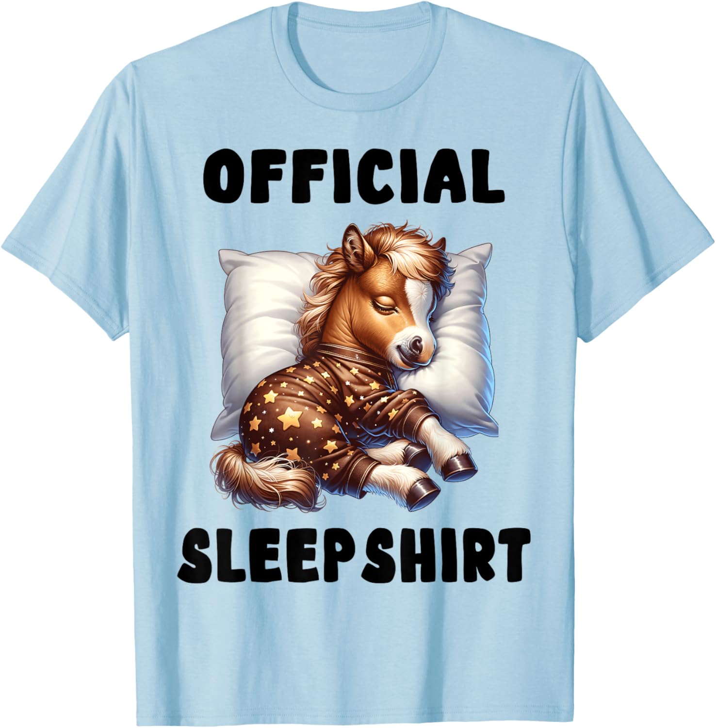 Horse - Official Sleepshirt Pajamas Nightgown T-Shirt - T-Shirt | Light Blue
