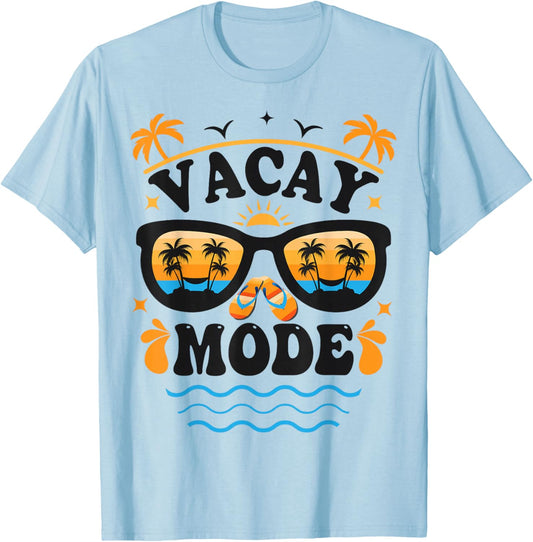 Vacay Mode Shirt For Summer Cruise Holiday Group Vacation T-Shirt - T-Shirt | Light Blue