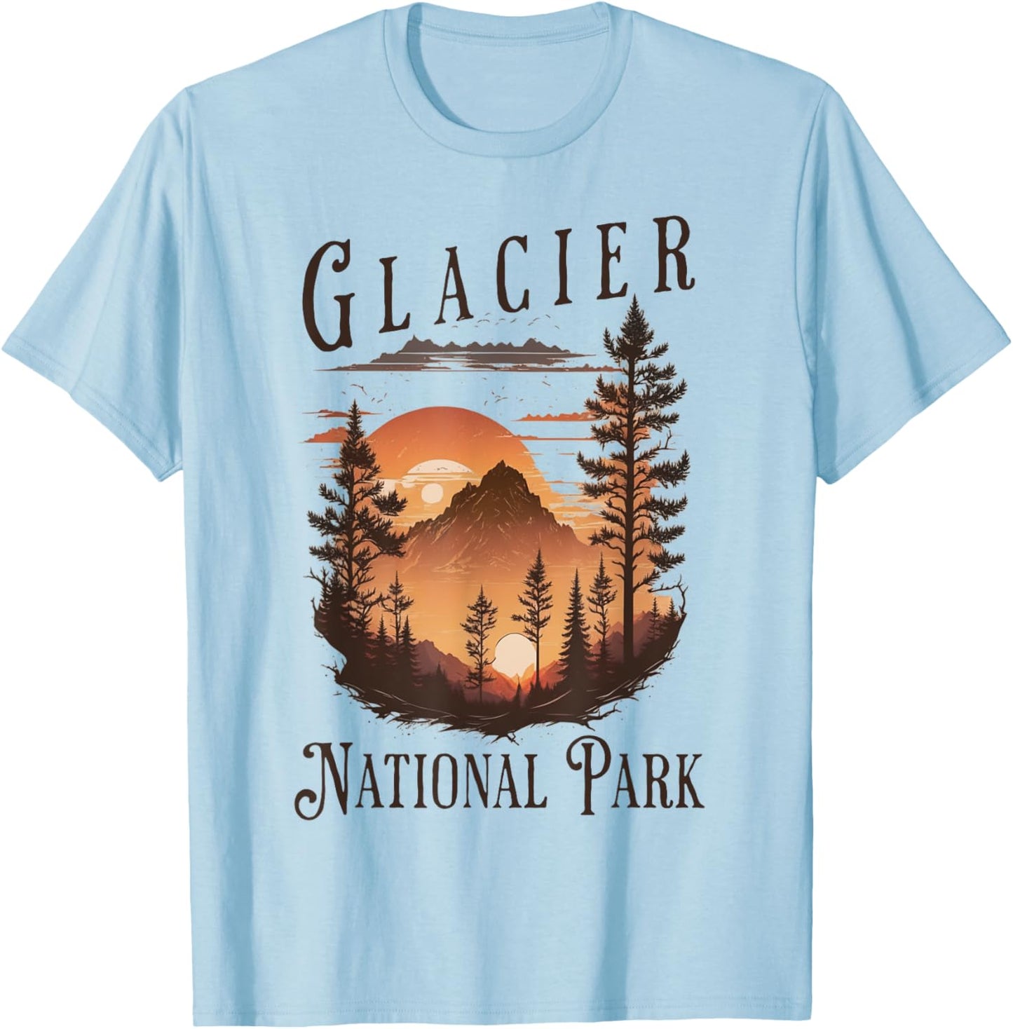 Glacier National Park T-Shirt - T-Shirt | Light Blue