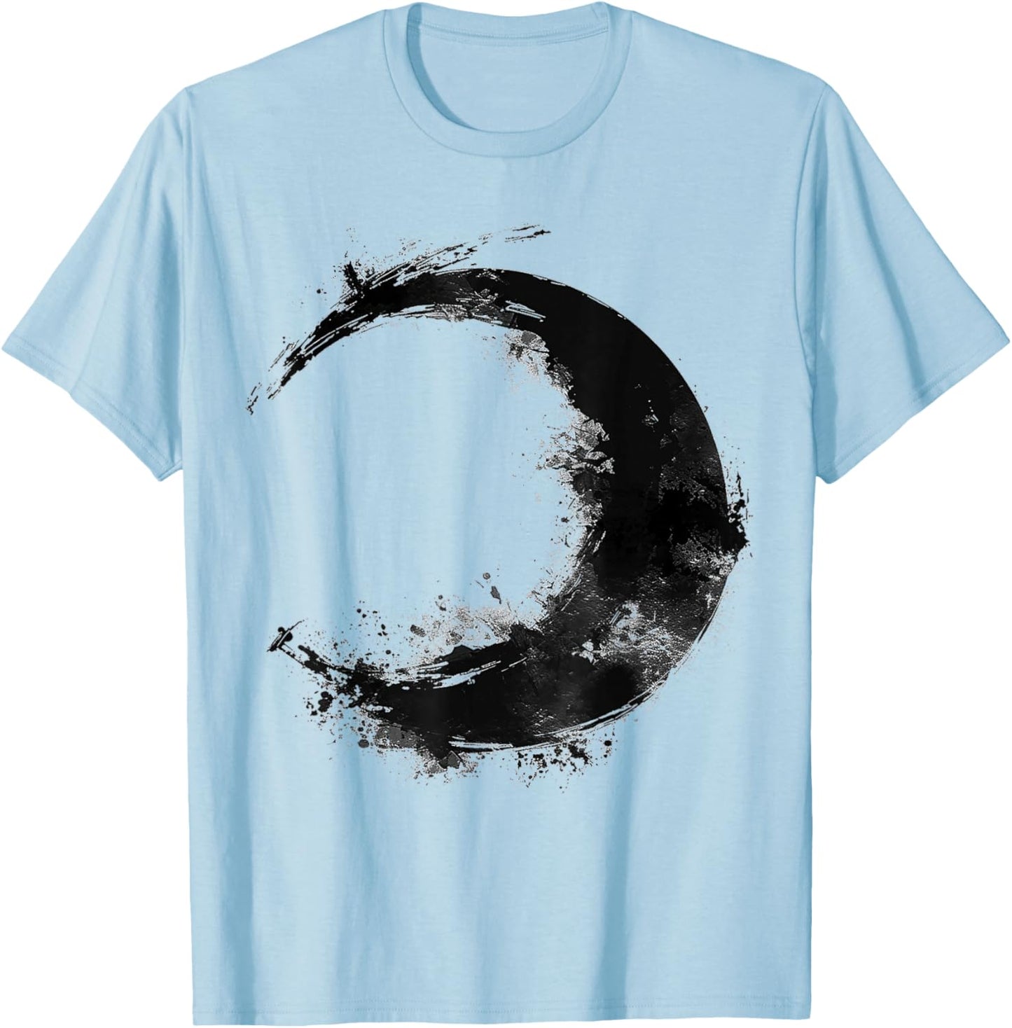 Moon Lover Painting Art Drawing Abstract Graphic Moon T-Shirt - T-Shirt | Light Blue