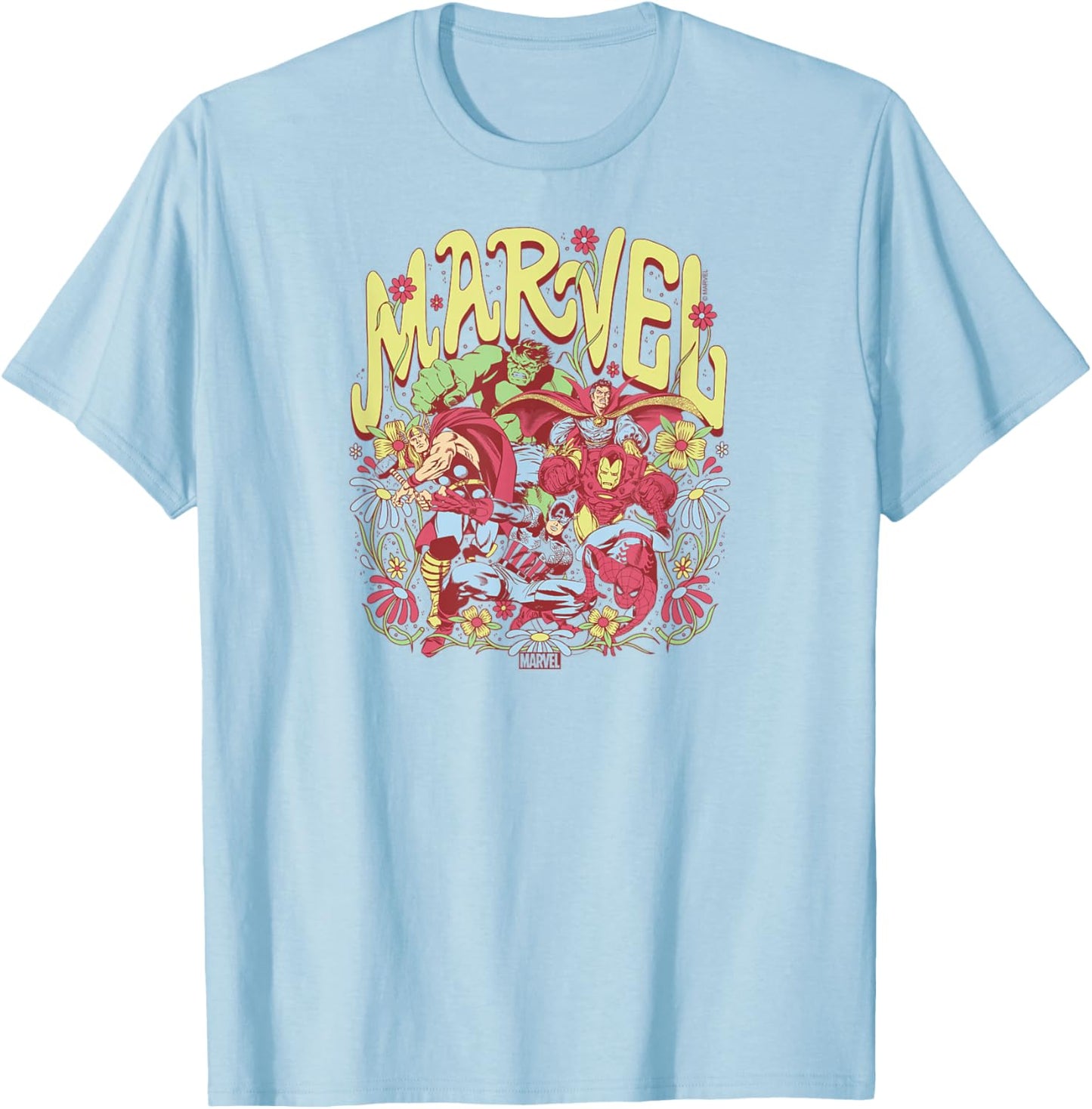 Marvel - Floral T-Shirt - T-Shirt | Light Blue