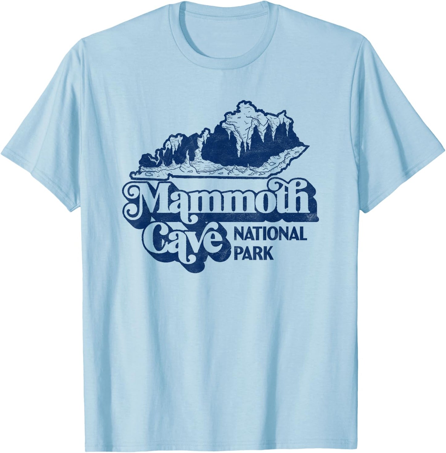 Mammoth Cave National Park Kentucky Cavern Vintage Retro T-Shirt - T-Shirt | Light Blue