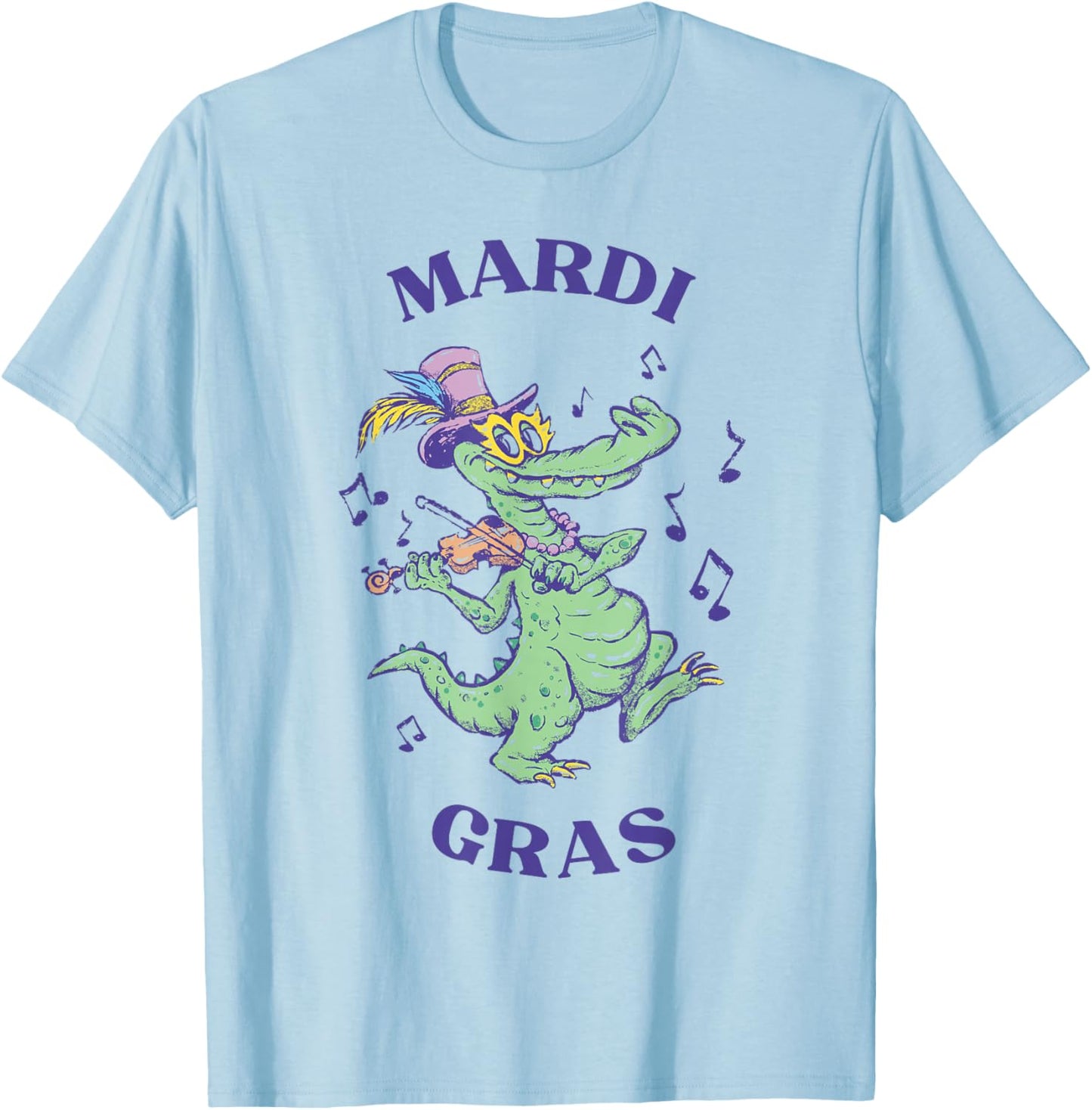 Crocodile Mardi Grawr Costume Mardi Gras Gator Men Women Kid T-Shirt - T-Shirt | Light Blue