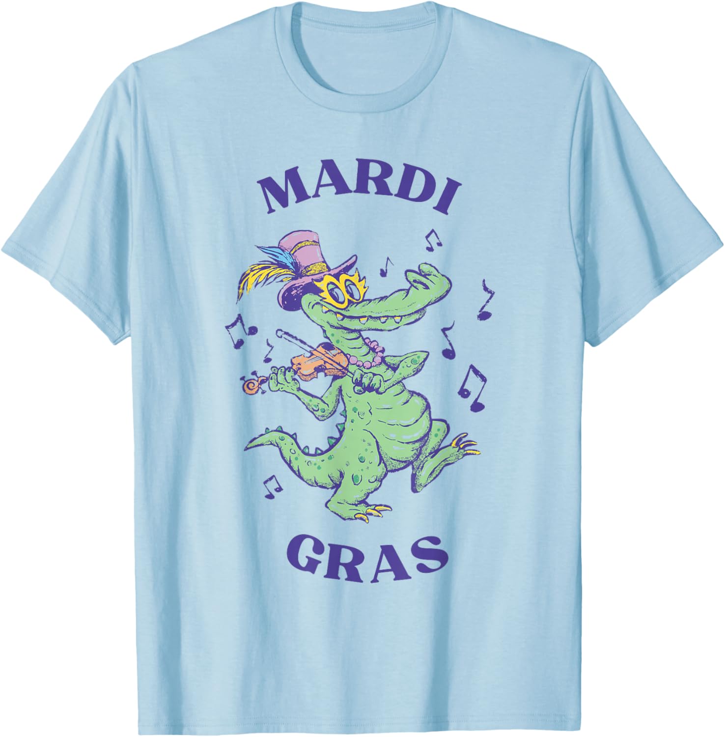 Crocodile Mardi Grawr Costume Mardi Gras Gator Men Women Kid T-Shirt - T-Shirt | Light Blue