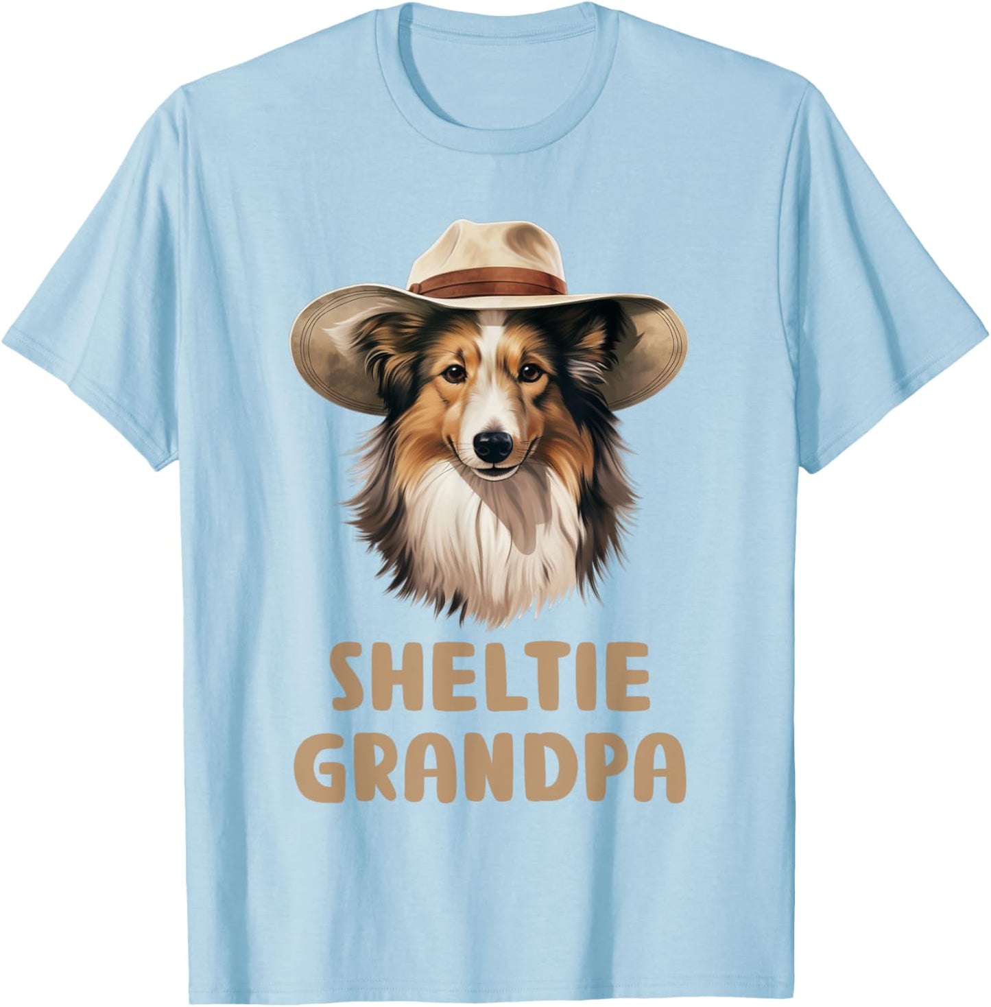 Sheltie Grandpa Dog Lovers Gift Funny Puppy Sheltie Owner Women Kids T-Shirt - T-Shirt | Light Blue