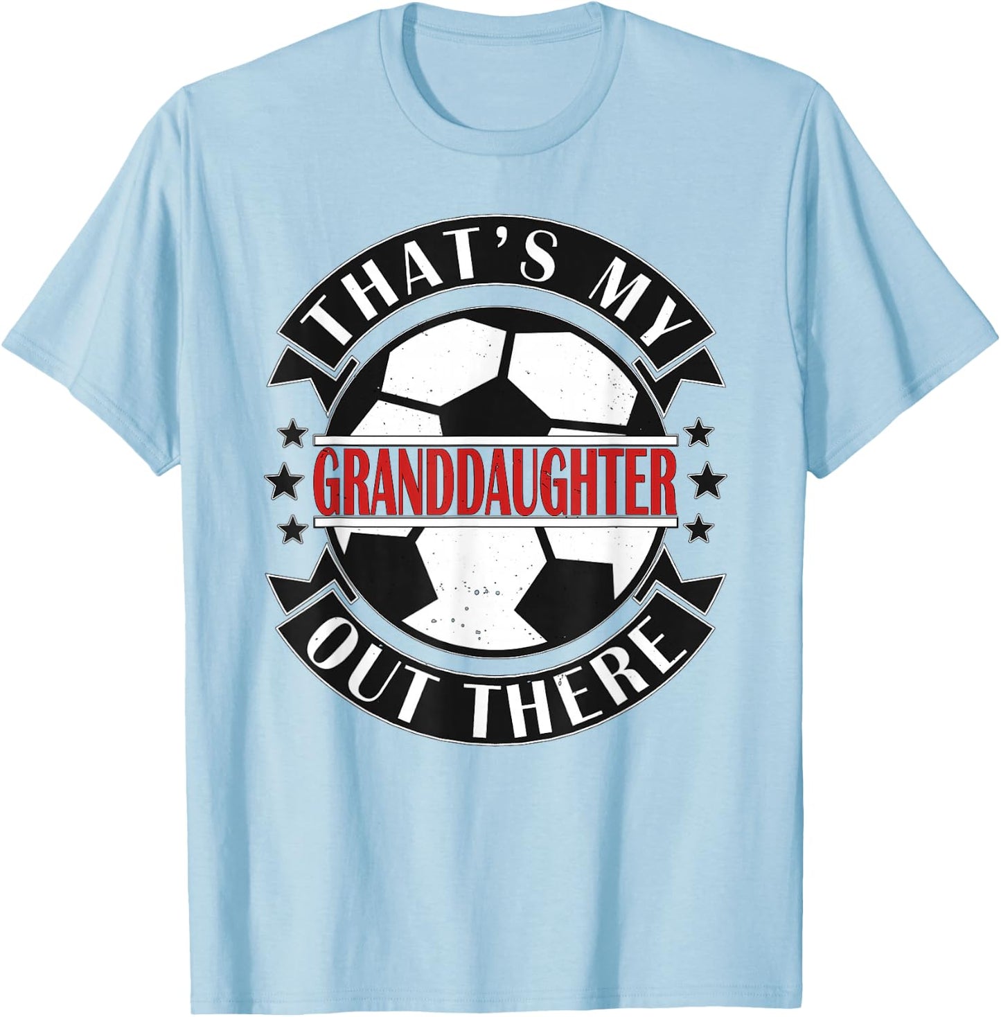 Das ist meine Enkelin da draußen Football Grandma Opa T-Shirt - T-Shirt | Light Blue