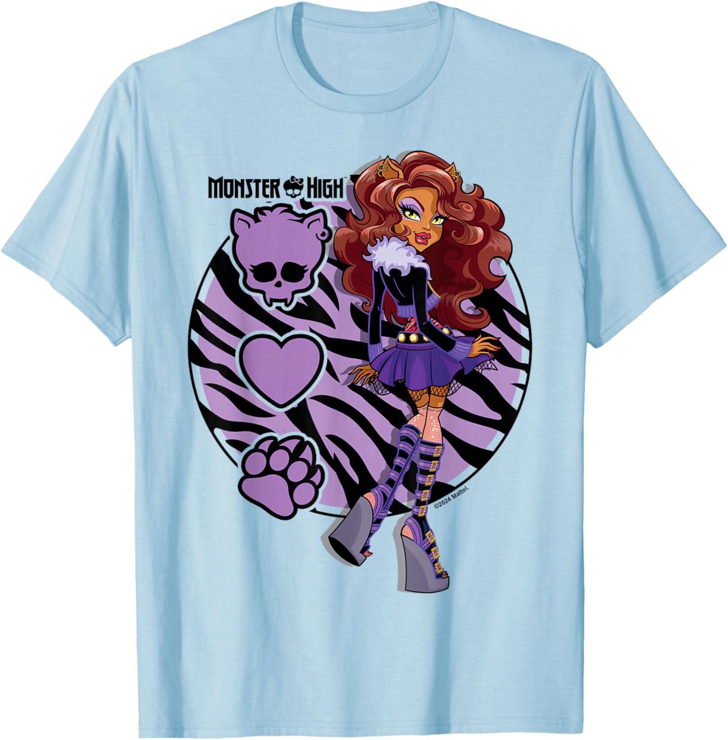 Monster High -Clawdeen Werewolf T-Shirt - T-Shirt | Light Blue
