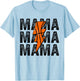 Basketball Mama Distressed Lightning Bolt Mom T-Shirt - T-Shirt | Light Blue