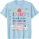 Dad Daddy 2nd Birthday Oink Moo Cockadoodle Doo Second Bday T-Shirt - T-Shirt | Light Blue