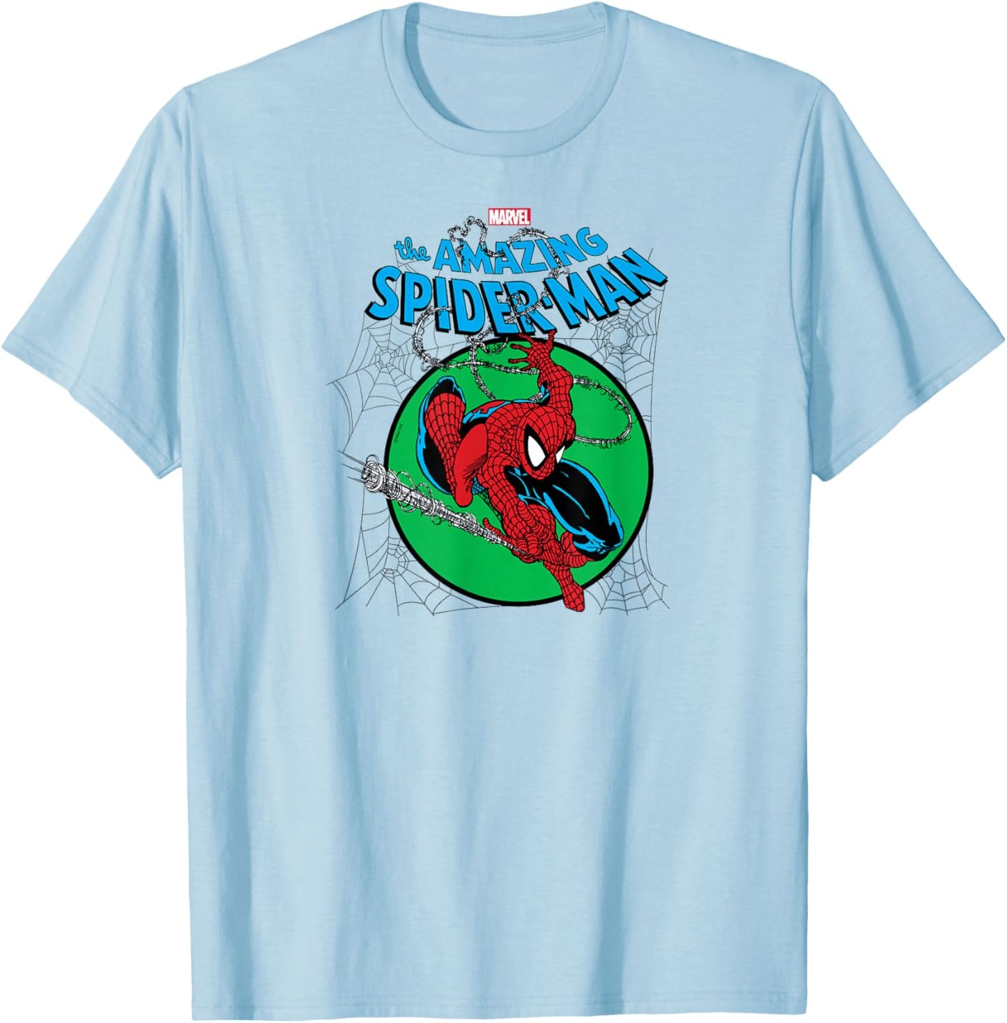 Spider-Man - Green Circle T-Shirt - T-Shirt | Light Blue
