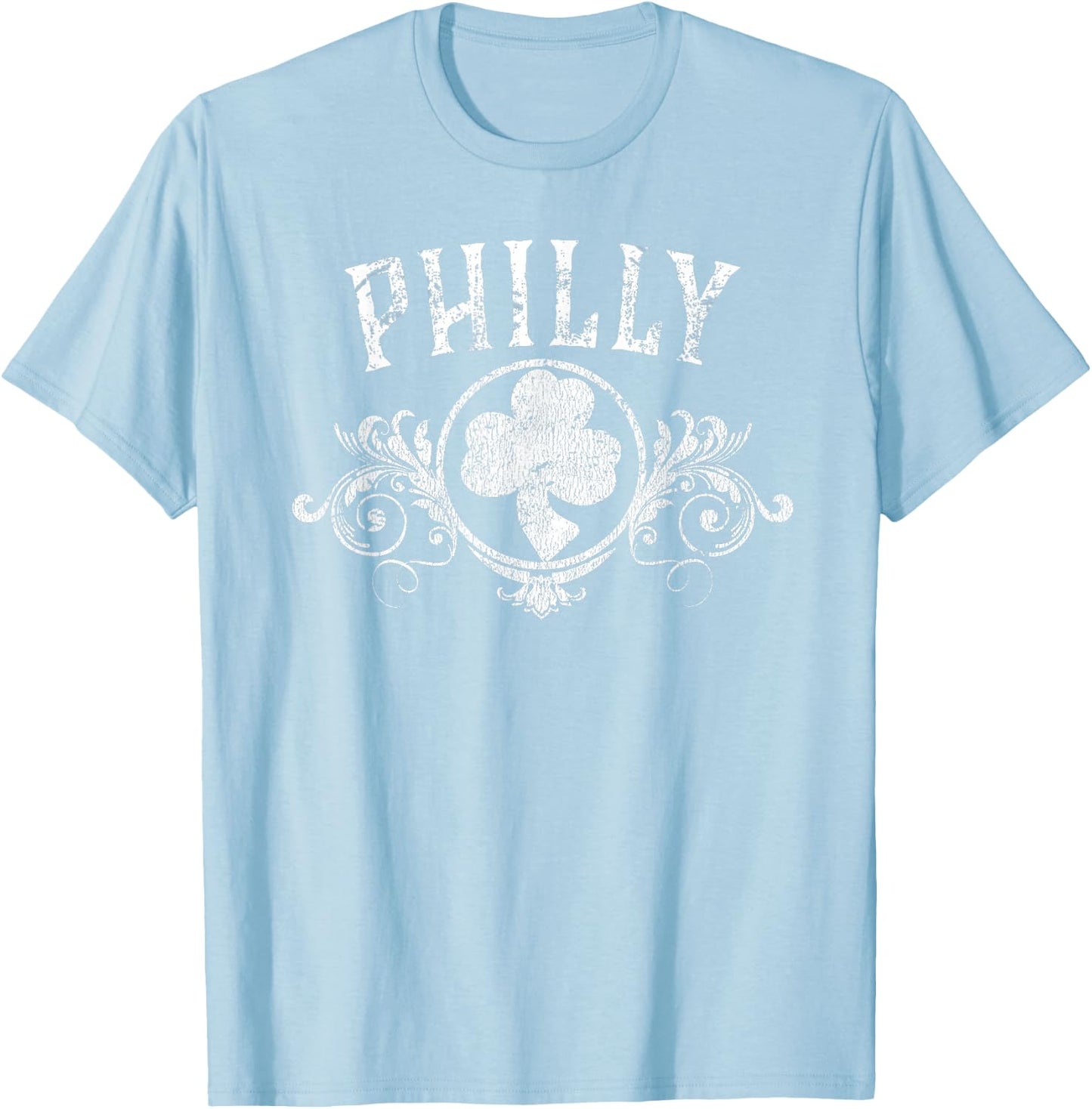 Philly Philadelphia St Patricks Day Shamrock T-Shirt - T-Shirt | Light Blue