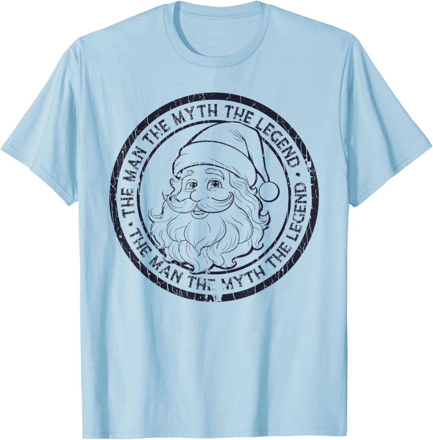 The Man The Myth The Legend Santa Claus Xmas T-Shirt - T-Shirt | Light Blue