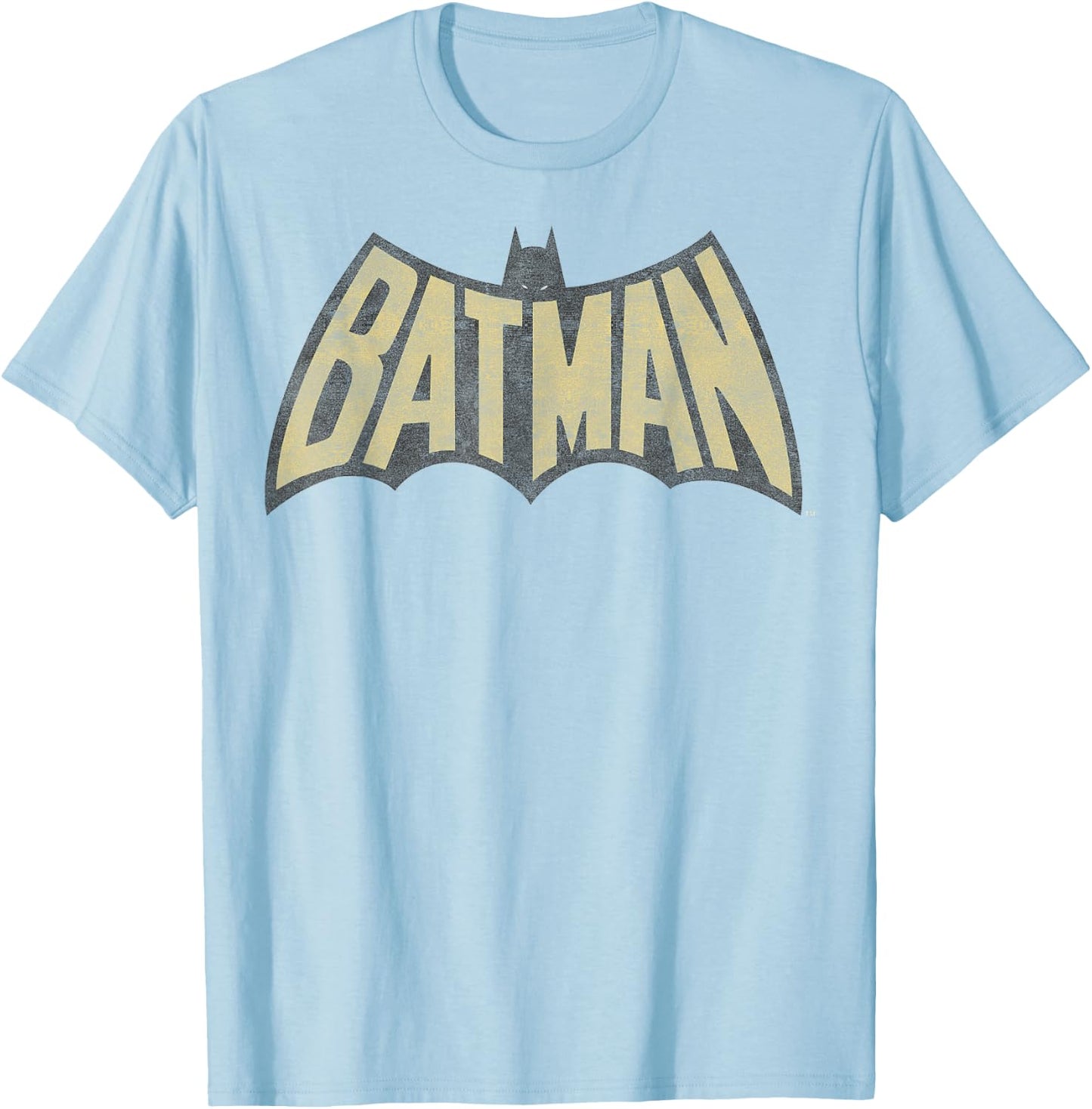 DC Comics Batman Gold Vintage Logo T-Shirt - T-Shirt | Light Blue
