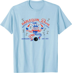 Harlequin Retro California 50s Bar & Lounge Vintage San Jose T-Shirt - T-Shirt | Light Blue