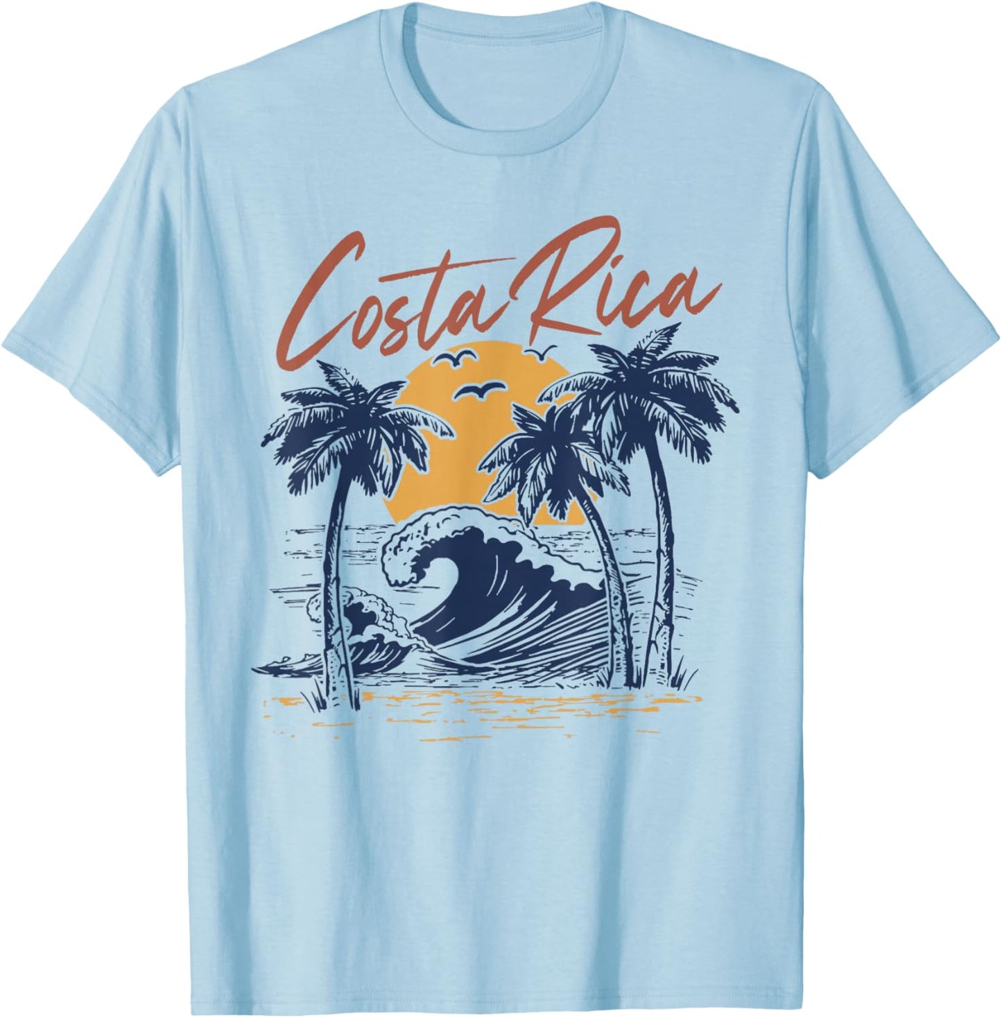 Costa Rica Tropical T-Shirt - T-Shirt | Light Blue