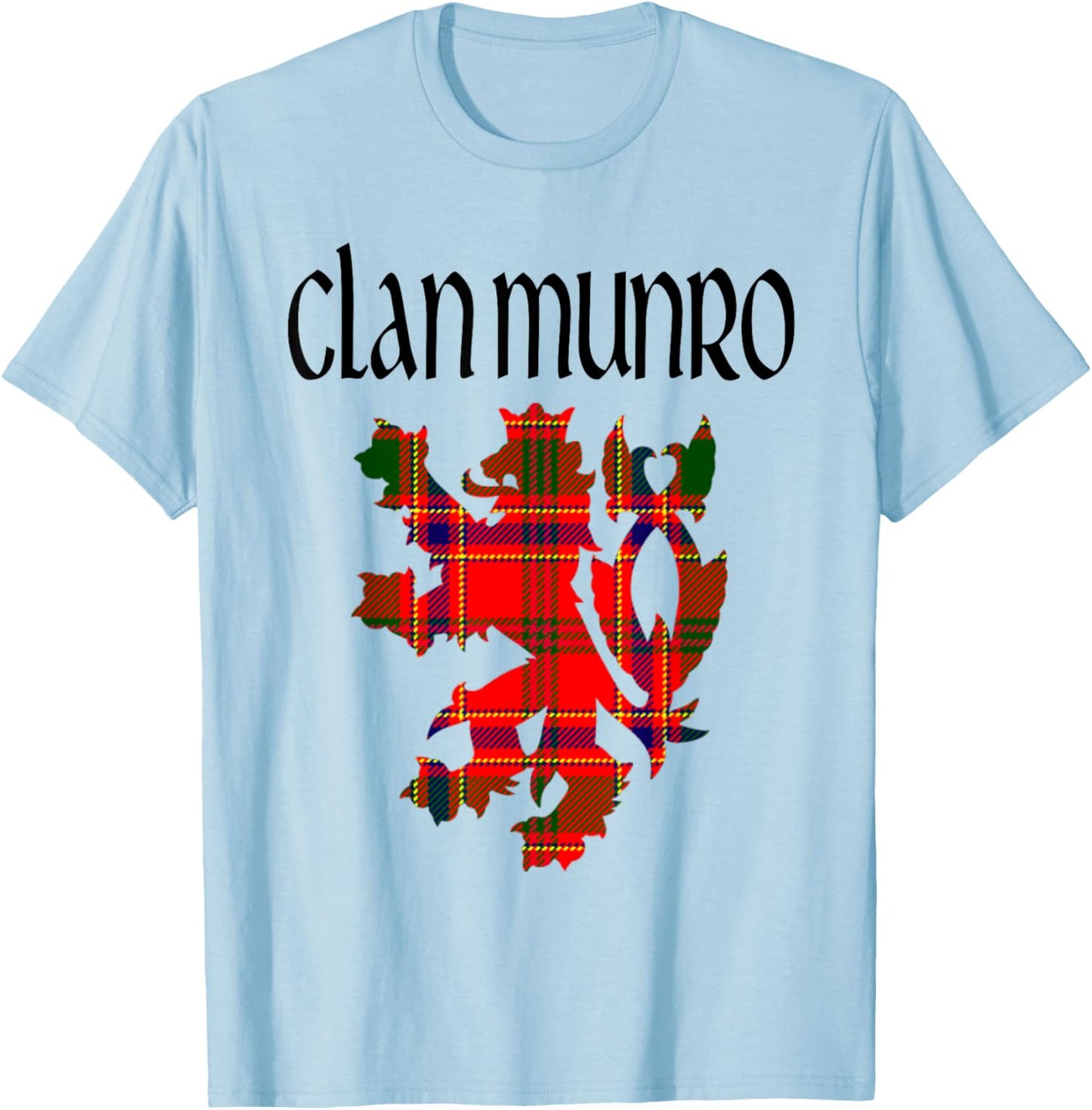 Clan Munro Tartan Scottish Family Name Scotland Pride T-Shirt - T-Shirt | Light Blue