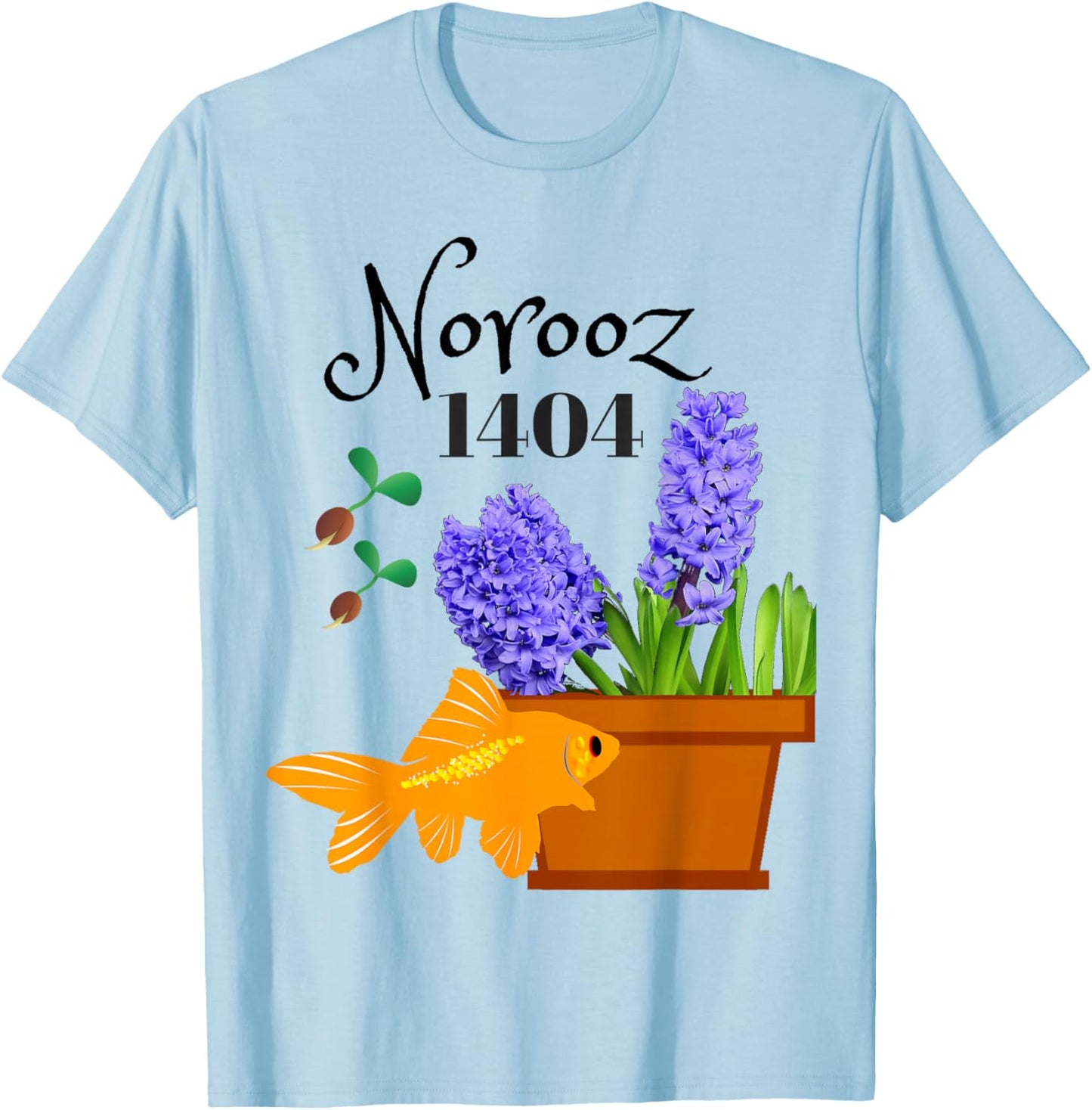 Norooz 1404 Persian New Year 2025 Iranian Culture Eid T-Shirt - T-Shirt | Light Blue