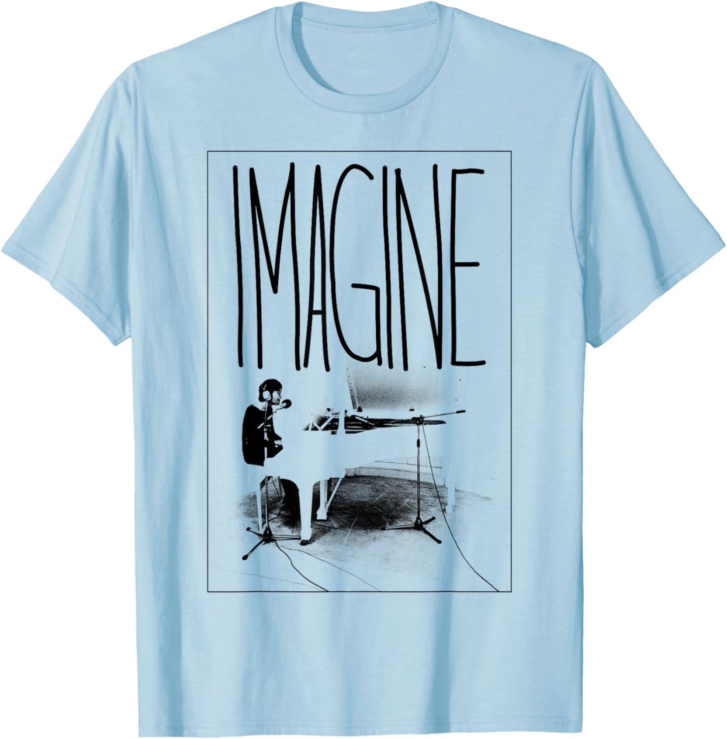 John Lennon - Piano T-Shirt - T-Shirt | Light Blue