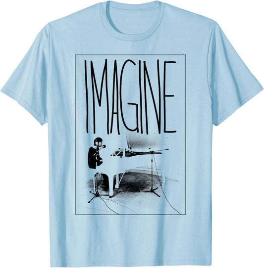 John Lennon - Piano T-Shirt - T-Shirt | Light Blue