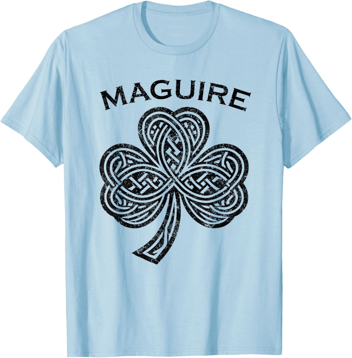 Maguire Family Last Name Irish Ireland Celtic T-Shirt - T-Shirt | Light Blue