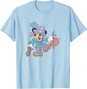 Disney Mickey And Friends Halloween Pirate Candy Costume T-Shirt - T-Shirt | Light Blue