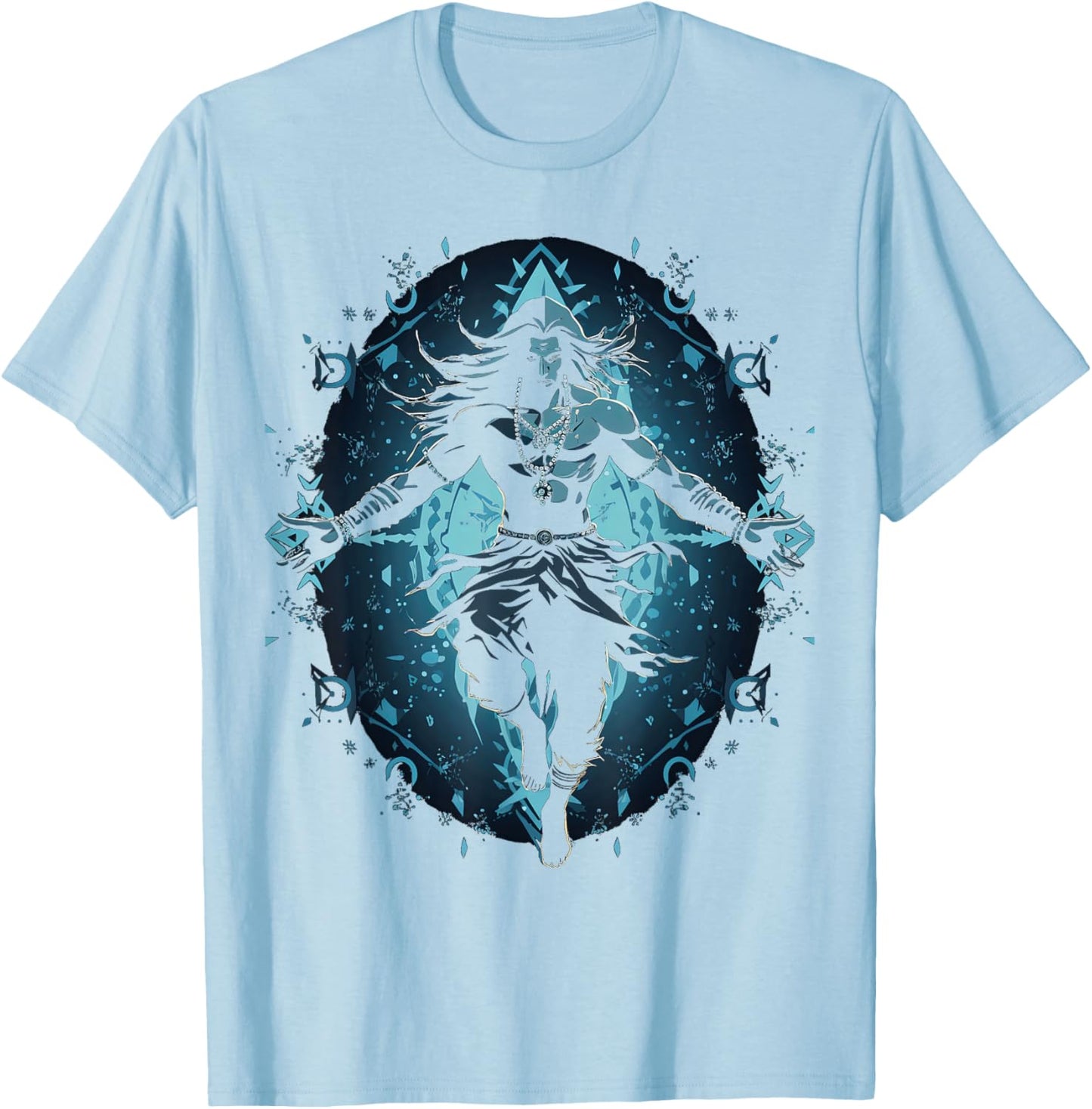 Shiva spiritual hindu god tandava dance yoga meditation T-Shirt - T-Shirt | Light Blue