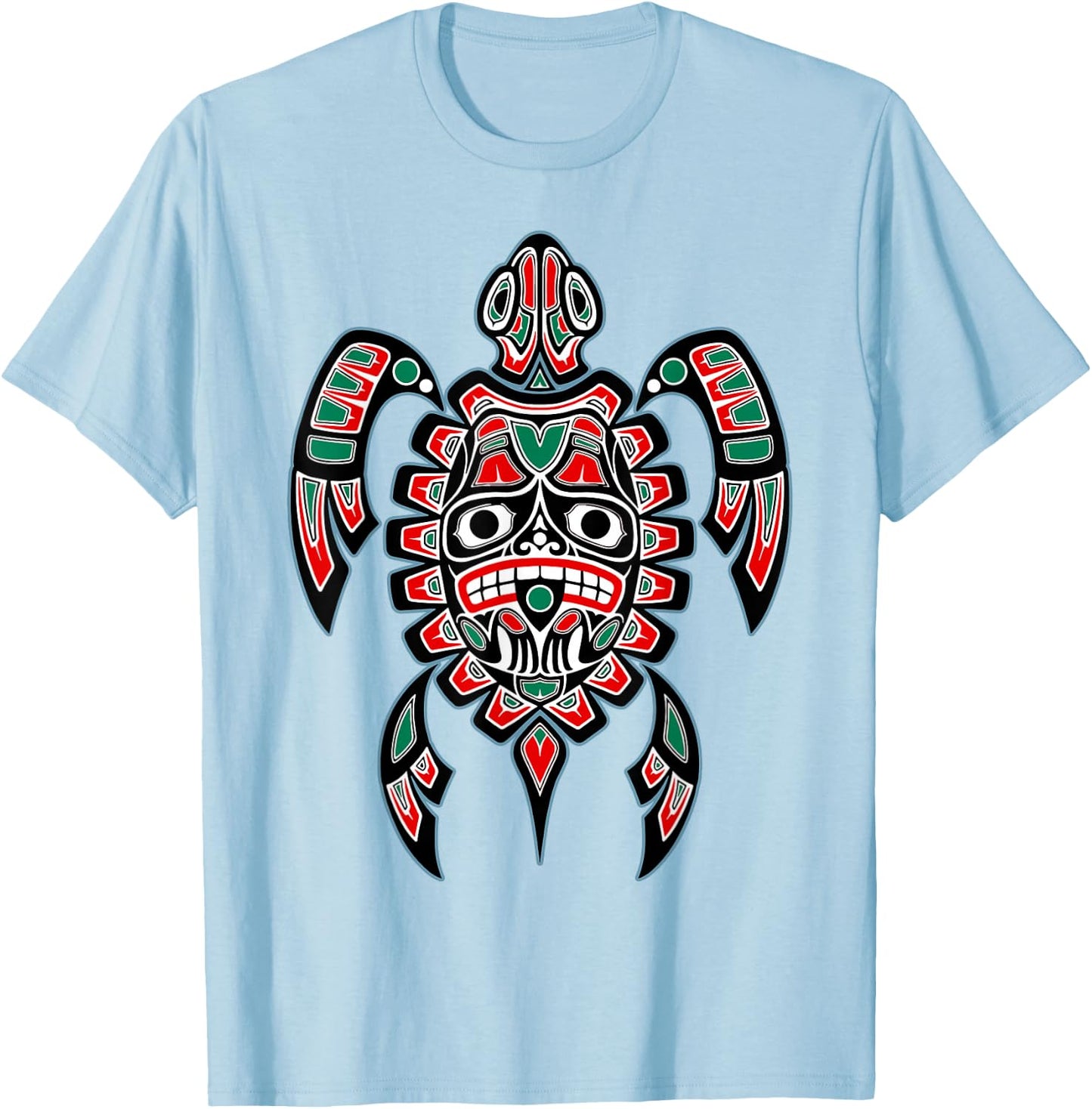 Turtle Haida Native American Indian Pride Tlingit Men Women T-Shirt - T-Shirt | Light Blue