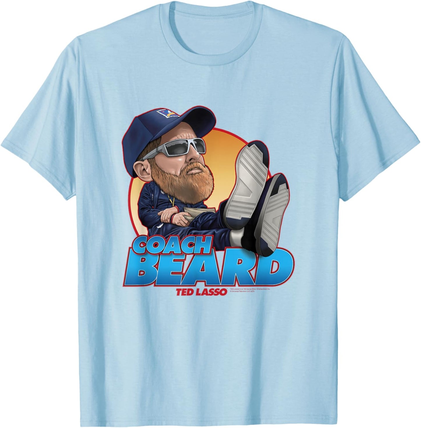 Ted Lasso Bobblehead Coach Beard T-Shirt - T-Shirt | Light Blue
