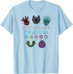 How to Train Your Dragon 3 Hidden World Legendary T-Shirt - T-Shirt | Light Blue