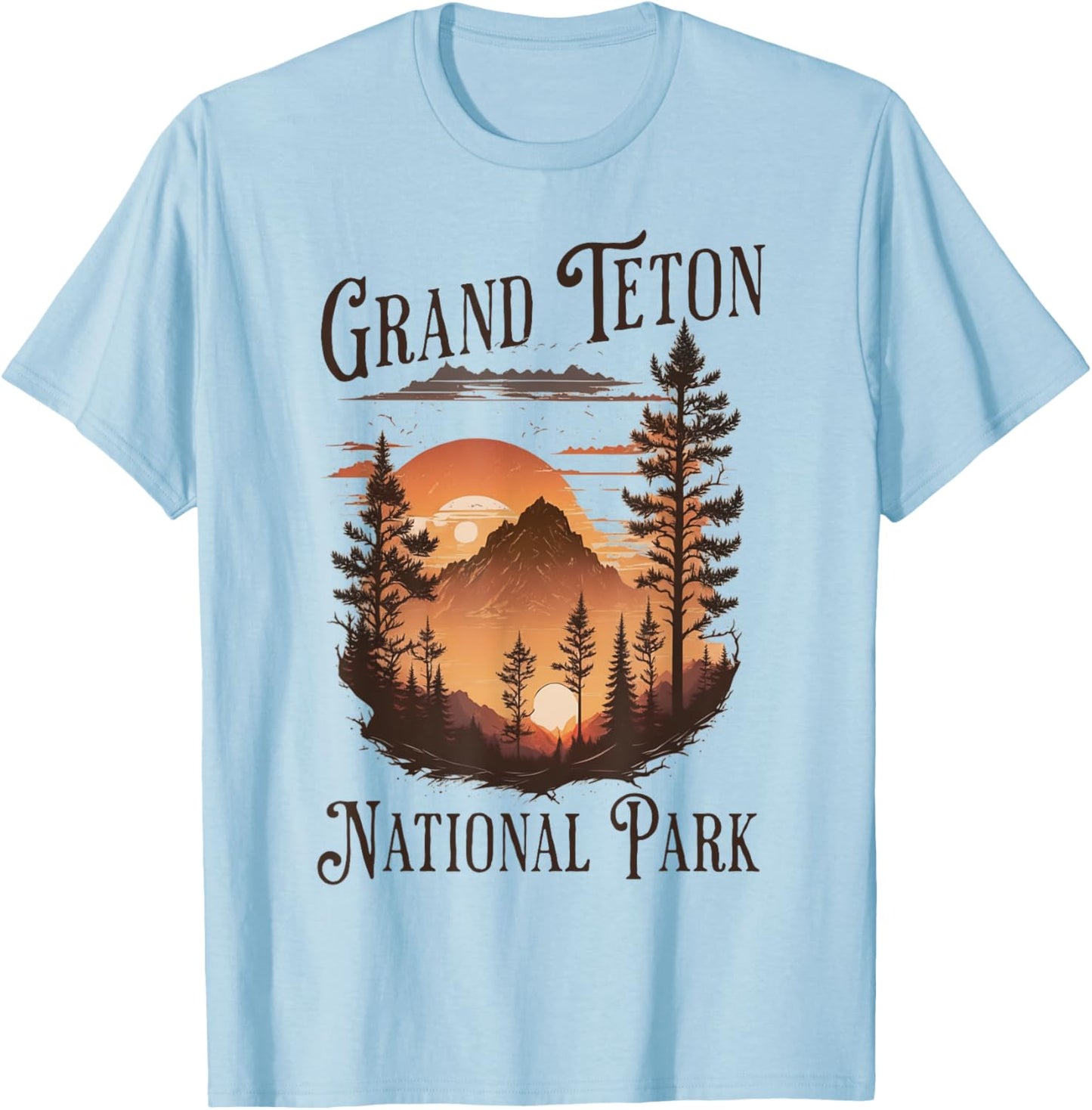 Grand Teton National Park T-Shirt - T-Shirt | Light Blue