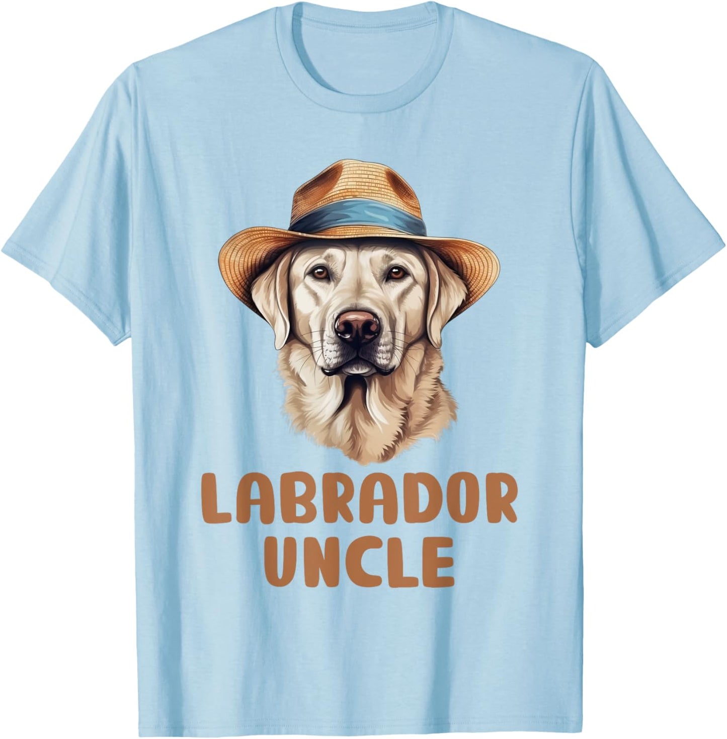 Cute Labrador Uncle Dog Lovers Gift Funny Puppy Lab Owner Women Kids T-Shirt - T-Shirt | Light Blue