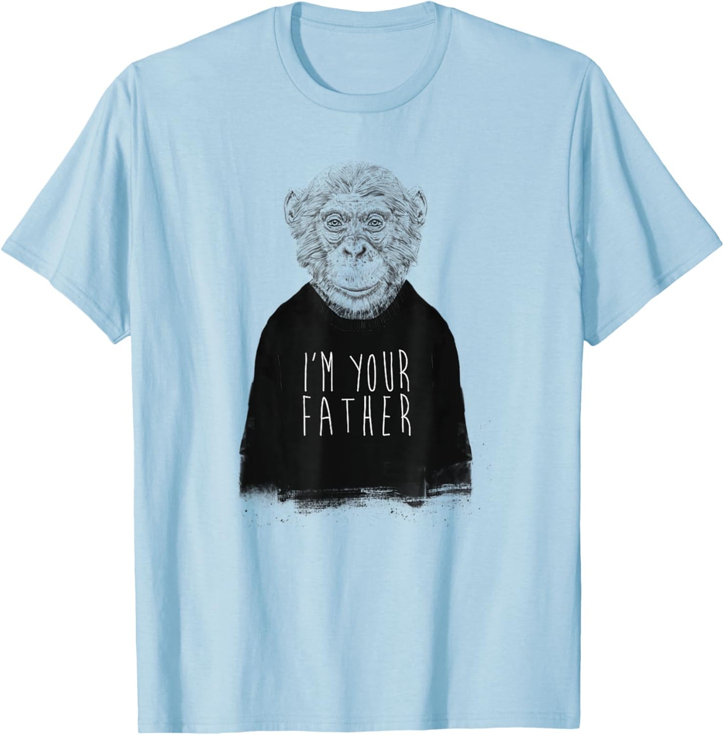 Funny Monkey I'm Your Father - Daddy Fathers Day T-Shirt - T-Shirt | Light Blue