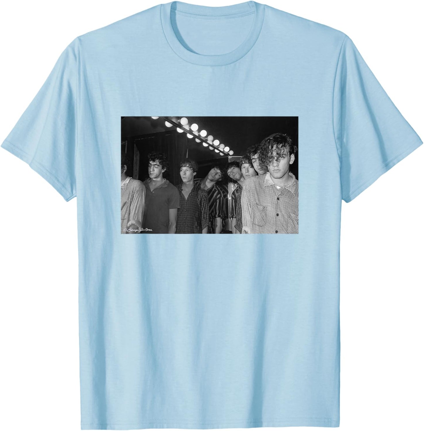 REM Band Portrait by George DuBose T-Shirt - T-Shirt | Light Blue