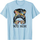 90's Mom Mama Momlife Mother's Day Present Mommy Messy Bun T-Shirt - T-Shirt | Light Blue