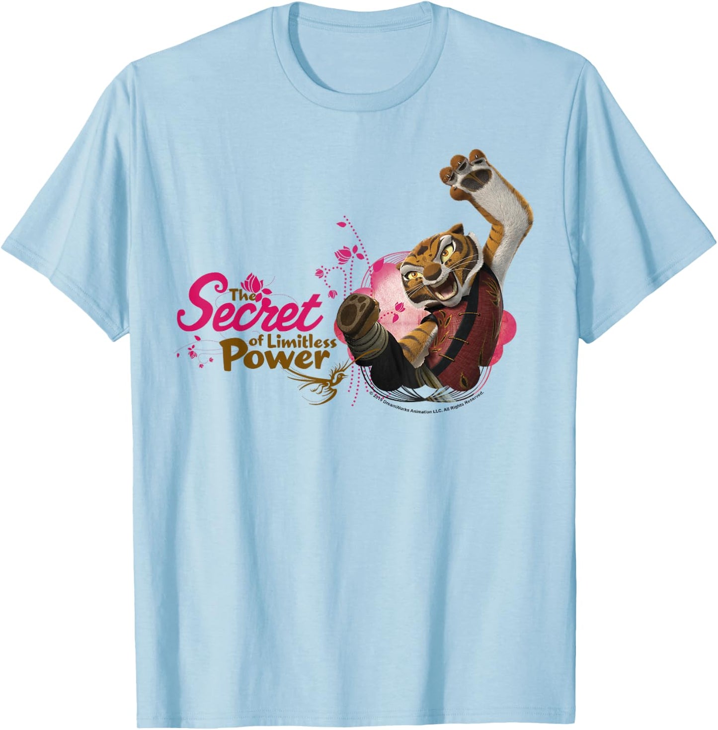 Kung Fu Panda Tigress The Secret Of Limitless Power T-Shirt - T-Shirt | Light Blue