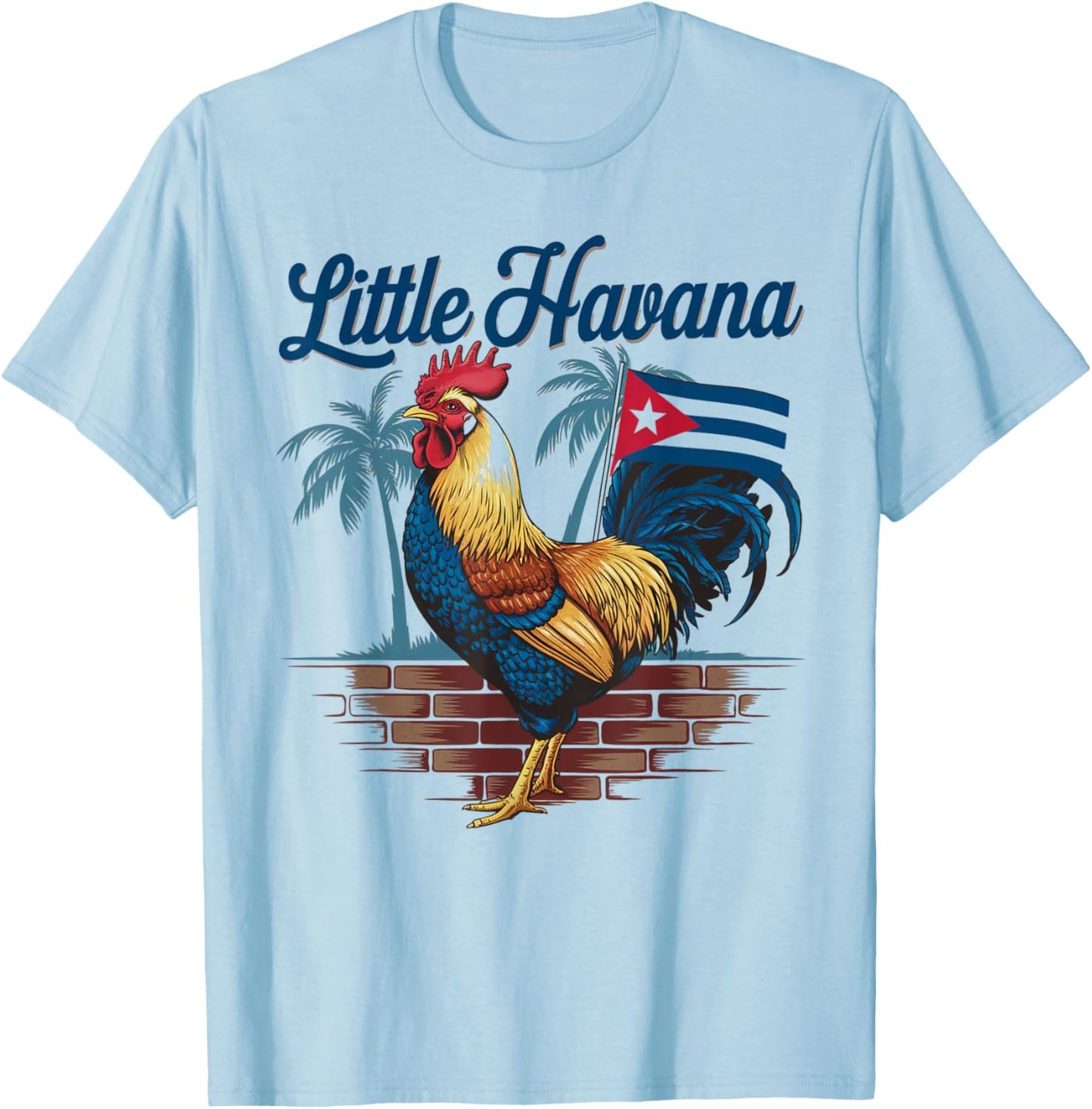 Little Cuban Rooster Fun Havana T-Shirt - T-Shirt | Light Blue