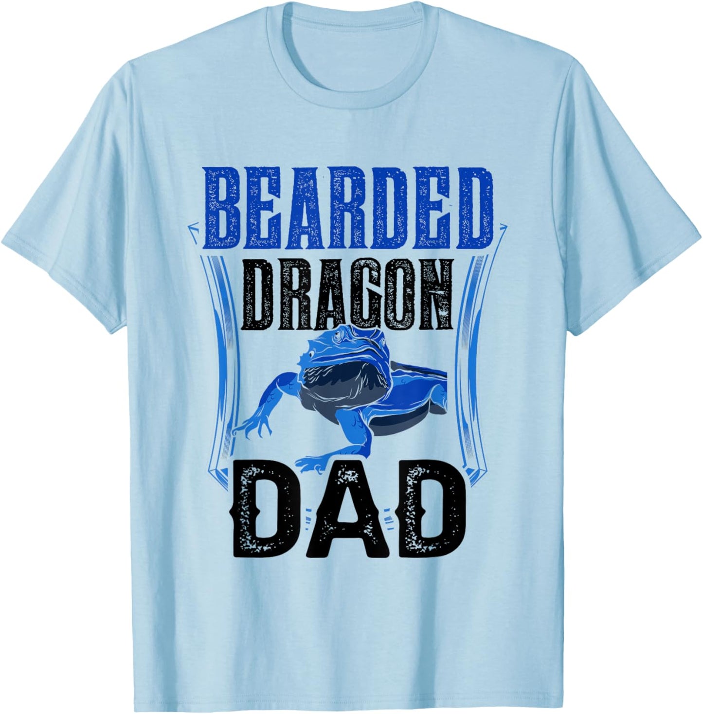 Bearded Dragon Dad Lover Animal Pet Reptile Father Daddy T-Shirt - T-Shirt | Light Blue