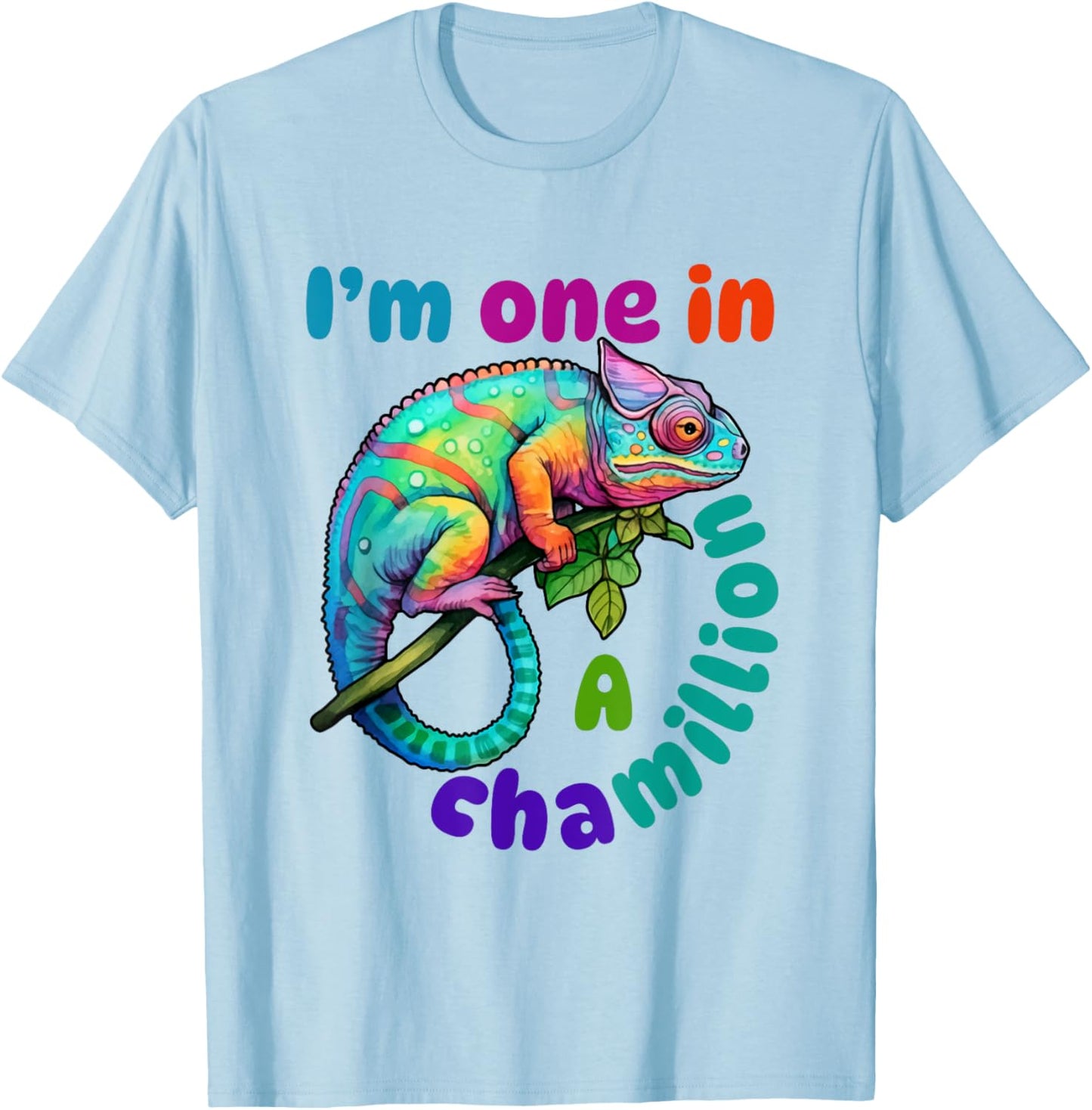 Chameleon Cute Lizard Saying Pun Kids Boys Toddlers T-Shirt - T-Shirt | Light Blue